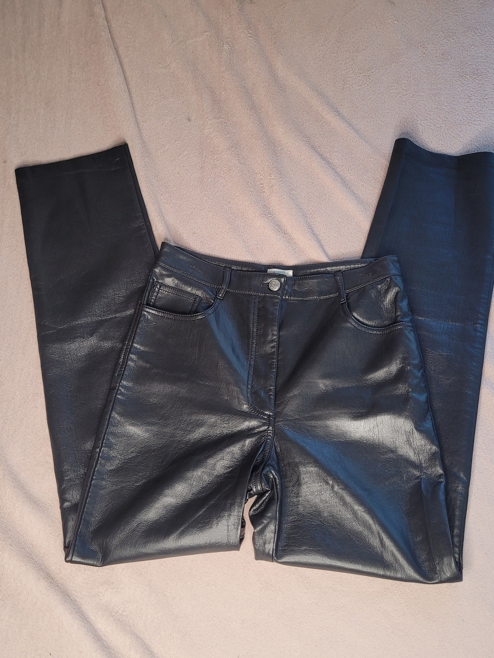 Wilfred Black Faux Leather Skinny Pants